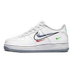 Nike Air Force 1 Low GS Mitme Swooshiga Laste tossud Valge Alumiinium-Sinine Must DM9473-100 35.5 white