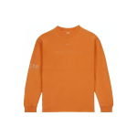 Nike Nocta Koost&ouml;&ouml; S&uuml;gis/Talv 2023 Tr&uuml;kitud &Uuml;mmarguse Kaelusega Pikkade Varrukatega T-s&auml;rk Unisex Topid Oranž FQ6557-818 M