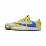 Travis Scott x Air Jordan 1 Retro Low OG SP PS Canary Laste tossud Kollane Racer-Blue Heleh&otilde;be DZ5909-700 29.5