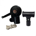Assembly of Crank Handle and Steering Bracket for Outdoor Umbrella in Garden Setting must
