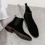 Moodsad Moodsad Meeste Chelsea Saapad PU Korea Versioon Mitmek&uuml;lgsed Suede Euroopa ja Ameerika L&uuml;hikesed Saapad Suurus 38-46 Meeste Saapad 38 must