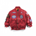 Norman Kids' TOPGUN Piloodijakk: Paksenenud s&uuml;gis-talvine t&ouml;&ouml;riietuslik pesapallimantel poistele ja t&uuml;drukutele, suurused S-M-L. 95 cm