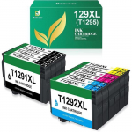 Cartouche d'encre Epson T1295 compatible pour Stylus SX235W SX525WD SX425W SX445W - Multi-couleurs - Pack de 10