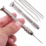 5 tk/komplekt Naha&otilde;mbluskomplekt Vahetatav n&otilde;el koos tiivavarrega komplekt Ise-tehtud nahkjalatsite parandust&ouml;&ouml;riistad Punch &otilde;mblusn&otilde;elad