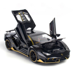 1/24 Lamborghini LP770-4 Centenario Sulamist Sportauto Mudel Valatud Heli Superralli T&otilde;stetav Tagumine Osa Kuum Auto Rattaosa Lastekingitusteks must