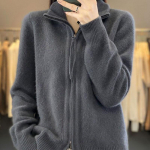 Kampsunid Mantel Kampsun naistele S&uuml;gis Talv Suur Suurus Vaba Pikkade Varrukatega Kampsun Paksendatud Kampsunijakk L hall