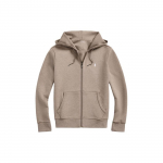 Polo Ralph Lauren Ss24 &Uuml;hev&auml;rviline Tikitud Logoga Lukuga Huppar Pikkade Varrukatega Meeste hupparid Tumehall-Pruun MNPOKNI16823458-200 S