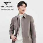 Septwolves Men's Wool Blend Mid-Length Coat XL