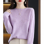 Grace Comfort S&uuml;gistalvine Naiste Mock-Deck-Ka&scaron;miir 100% Meriinovillane Keeratud kampsun Naiste Kootud Pullover Mood Lahed RiietusTopid XXL