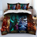 World of Warcraft, WOW, M&auml;ngija M&auml;ngija Tekikott Voodipesu Komplekt, Tekikoti Kate Voodi Komplekt Tekikoti Kate Padjap&uuml;&uuml;r, Kuninga Suuruse Kuninganna Suuruse Voodipesu Komplekt 70x133cm 2pcs gray