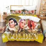 KPop Deemonik&uuml;tid Tekikate Komplekt Multikas Rumi Mira Zoey Voodipesu Komplekt Padjap&uuml;&uuml;r &Uuml;heinimese Suurus T&auml;issuuruses Suur Suurus Kuninglik Suurus EU Twin 135x200cm