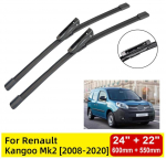 Renault Kangoo Mk2 2008-2020 jaoks 24 + 22 Kojamehed Kojamehe terad Kojamehe terad Renault Kangoo Mk2 2008-2020 24 + 22