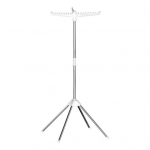 Kokkupandav riidepuu stabiilse alusega, ruumis&auml;&auml;stlik disain, painduv &otilde;lg, kaasaskantav riidekuivatusrest valge