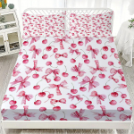 3D Kohandatud Voodipesukomplekt Roosa Paelaga Voodilina Voodipesukomplekt Armas Stiil Nahas&otilde;bralik Sobib Naiste Magamistubadele Fitted Bed Sheet&Twin99x190cm