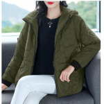 Naiste Talvine Pluss Suurus Paksenenud &Uuml;hev&auml;rviline Vabaaja L&uuml;hike Kapuutsiga T&otilde;mblukuga Mudel Soe &Uuml;ler&otilde;ivas S