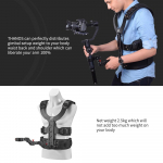 DF DIGITALFOTO THANOS Gimbali stabilisaatori tugis&uuml;steem kahekordse vedruhoova ja koormusvestiga, &uuml;hildub DJI Ronin S-iga must