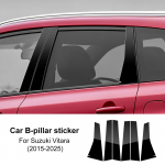 Autoakna B- ja C-piilari kleebised Suzuki Vitara MK4 2015 2016 2017 2018 2019-2025 Uksepiilari kattepaneel L&auml;ikiv must PC