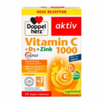 Doppelherz C-vitamiin 1000 + D3 Depot 30 tabletti