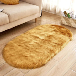 Super pehme pl&uuml;&uuml;sist ovaalne vaip Pehme valge vaip elutuppa Kodu kaunistus Magamistuba Laste toa kaunistus Salong Paksude kiududega vaip 50x80cm