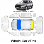 Auto p&auml;ikesesirm UV-kaitsekatteks Mitsubishi Outlander 2016-2025 jaoks Akknakardin P&auml;ikesesirm Varikatus Tuuleklaas Auto lisatarvik 1pc front 22-25