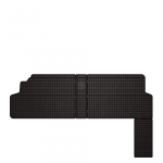 Dywaniki samochodowe gumowe do: Citroen Jumpy II 2. rząd (2007-2016) - czarne, dopasowane