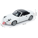 1/32 Mazda MX5 MX-5 Superauto Sulamist Valatud M&auml;nguauto Mudel Heli ja Valgusega T&otilde;mmatav M&auml;nguasi Kogumisobjektid S&uuml;nnip&auml;evakingitus valge