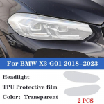For BMW X3 G01 2018- Car headlight protective film TPU protective sticker smoked black anti scratch and anti scratch refit puhas