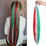 26-tolline s&uuml;nteetiline pikk sirge hobusesaba elastikuga juuksed V&auml;rviline punutud hobusesaba juuksepikendused Juukseaksessuaarid naistele 26inches&1Pcs/Lot