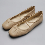 Balletkingad Naiste Kingad Daami Ruudukujulise Ninaga Kingad Pehme Nahk ja Tald Vabaaja Kingad Elegantne Ristuv Elastne Rihm Mary Jane Kingad 35 khaki