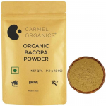 CARMEL ORGANICS Bacopa Monnieri 340 grammi pulbrit | Taimne toidulisand keskendumiseks, m&auml;lule ja stressi leevendamiseks | Mitte-GMO | Neer Brahmi 340GM