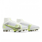 Nike Mercurial Superfly 8 Elite FG Valge Volt CV0958-107 EU 46 metallik h&otilde;bedane v&auml;rv/valge