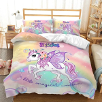 V&auml;rviline &uuml;kssarviku voodipesukomplekt Lilleline tekikott Tekk Linased padjap&uuml;&uuml;rid T&uuml;drukutele Kingitus &Uuml;heinimese Kahekohaline King Suur EU Single(135*200cm)3pcs white