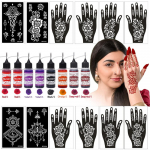 Kehakunsti Henna Henna T&auml;toveeringu &Scaron;abloonid Henna T&auml;toveeringu Pasta Veekindel Ajutine T&auml;toveeringu Komplekt Naistele