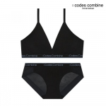 Codes Combine Innerwear Modal Black Bralette Panty Set Slim Outband S.90