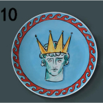 8'' Itaalia Ginori 1735 Neptuni R&auml;nnak Keraamiline Taldrik Seinakujundus elutuppa magamistuppa