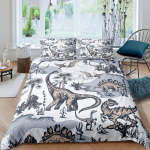 Dinosaurus Tekikott Komplekt Multikas Armas Tekikott Poisi Voodipesu Komplekt Dino Tekikoti Kate Komplekt Pehme Dinosaurus Loom Teismelise Magamistoa Komplekt (135x200cm) gray