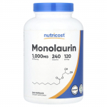 Nutricost, monolauriin, 1000 mg, 240 kapslit (500 mg kapsli kohta)