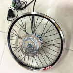 Harjadeta esiveoline mootor koos esiratta ketaspiduriga, 36-48V rattakomplekt Disc brake front wheel, 22 inch