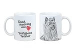 Yorkshire Terrier, Yorkie - cup with a dog, personalized cup with a print, a classic gift for everyone from the Art-Dog brand valge