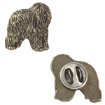 Polish Lowland Sheepdog, PON, Valee Sheepdog II - Dog brooch in a gift box, elegant pin, lapel pin for Art-Dog brand jacket h&otilde;be