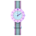 SWATCH Flik Flak Kvartsmehhanismiga Lastekell 34,75mm Sinine sihverplastist korpus Kangast rihm ZFPSP071 Blue Dial white