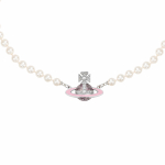 Vivienne Westwood Roxanne Portselanist Saturni Ripatsiga Kaelakee Naistele H&otilde;bedane 6301011G02P308P308 Box