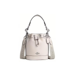 Coach &Auml;mbri 13 Moodne Mitmek&uuml;lgne Nahast &Auml;mbris Kott &Otilde;lakott Crossbody K&auml;ekott Mini Naiste kotid H&otilde;bedane Valge CR144-SVHA Basic Set (Bag+Dust Bag)