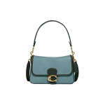 Coach Soft Tabby 26 V&auml;rviplokk Klassikaline C-pandlaga Nahast K&auml;ekott Crossbody kott &Otilde;lakott Naiste k&auml;ekott Sinine C5261-V5O4S Basic Set (Bag+Dust Bag)