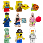 9 tk SpongeBob nukukomplekti minifiguuride m&auml;nguasjad sobivad