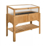 K&otilde;rgendatud peenrakast - HB92 Divit - Ilmastikukindel puit - Integreeritud riiulid - 119x53x124 cm
