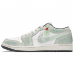 Jordan Air Jordan 1 Abrasion Resistant Abrasion Resistant Low top Basketball Shoes Women's Lake Green 553560-044(Teamfour-) 38