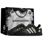 Adidas Originals Superstar 2 Kaleidoscope, Wound Covered, Shopping Bag Abrasion Resistant Low top Skateboard Shoes JI0079(Team113-S-BOX) 44⅔