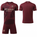 2024-25 Man City Punane 3. v&otilde;&otilde;rsiluss&auml;rk #9 Haaland #17 De Bruyne Jalgpallis&auml;rgid L