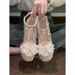 H&otilde;bedased vapustavad plokk-kontsaga Mary Jane kingad 34